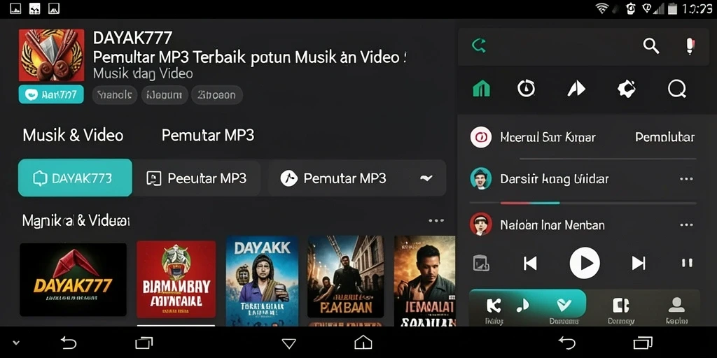 Tampilan antarmuka aplikasi DAYAK777 yang menarik dan modern.