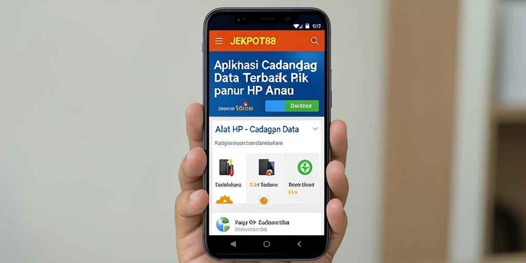 Tampilan antarmuka utama JEKPOT88 menunjukkan fungsi cadangan data yang efektif.