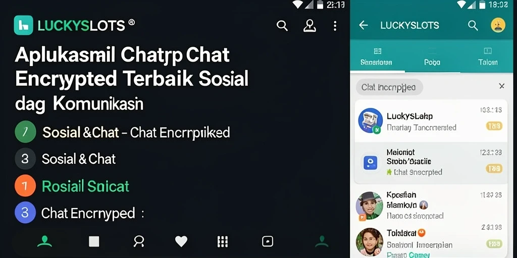 Tampilan antarmuka LUCKYSLOTS yang ramah pengguna untuk Chat Encrypted.
