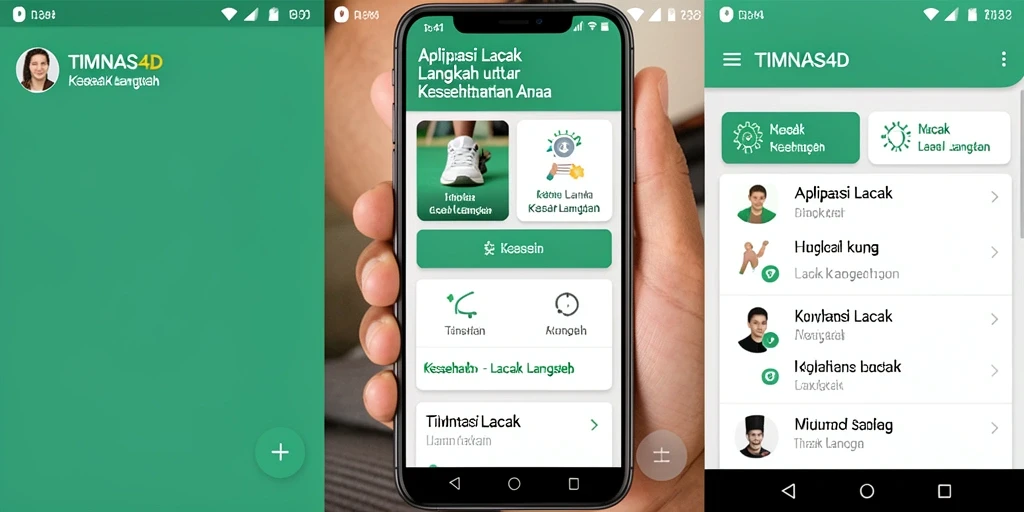 Tampilan antarmuka aplikasi Lacak Langkah TIMNAS4D yang ramah pengguna.